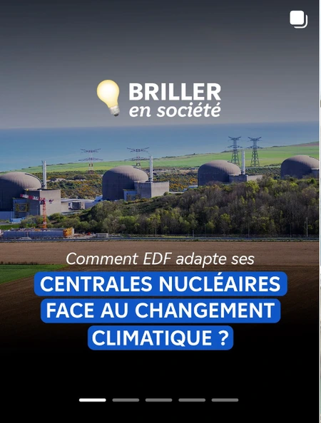 Publication EDF expliquant l’adaptation des centrales nucléaires au changement climatique.